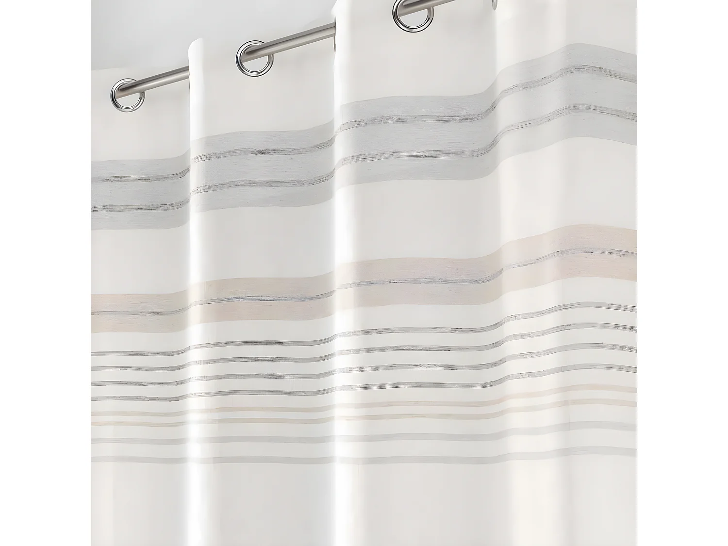 Rideau Voilage à Œillets "Zola" 140x240cm Blanc