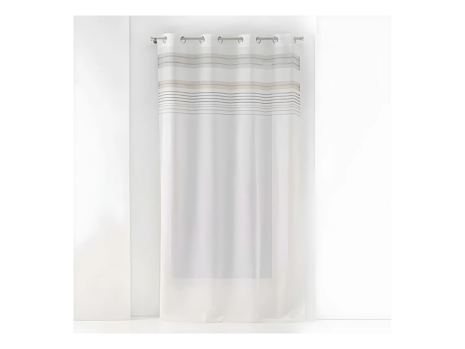 Rideau Voilage à Œillets "Zola" 140x240cm Blanc
