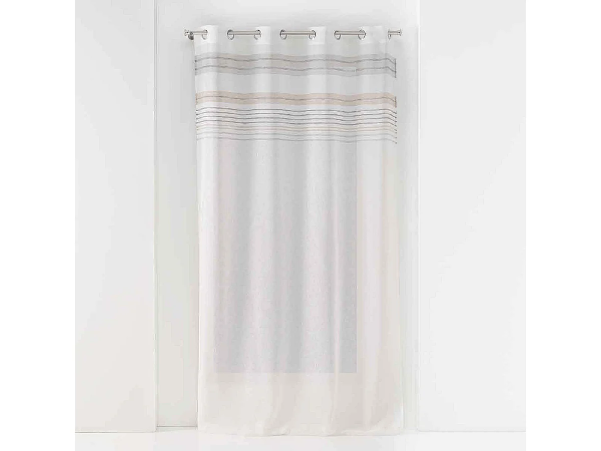 Rideau Voilage à Œillets "Zola" 140x240cm Blanc