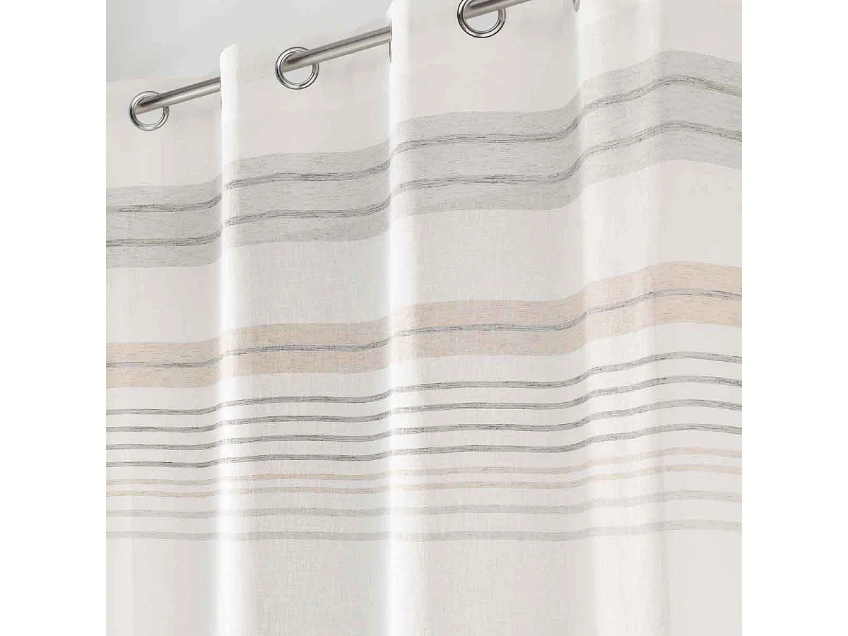 Rideau Voilage à Œillets "Zola" 140x240cm Blanc