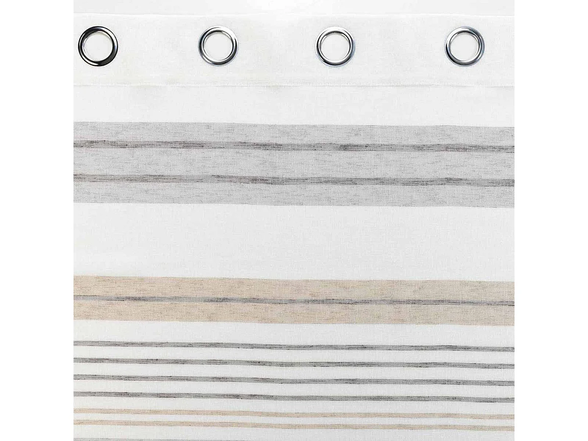 Rideau Voilage à Œillets "Zola" 140x240cm Blanc