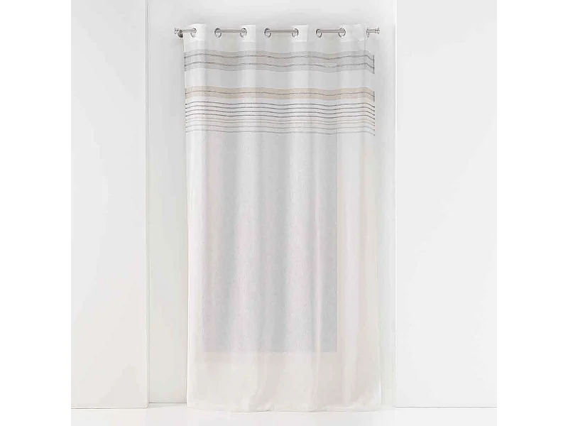 Rideau Voilage à Œillets "Zola" 140x240cm Blanc