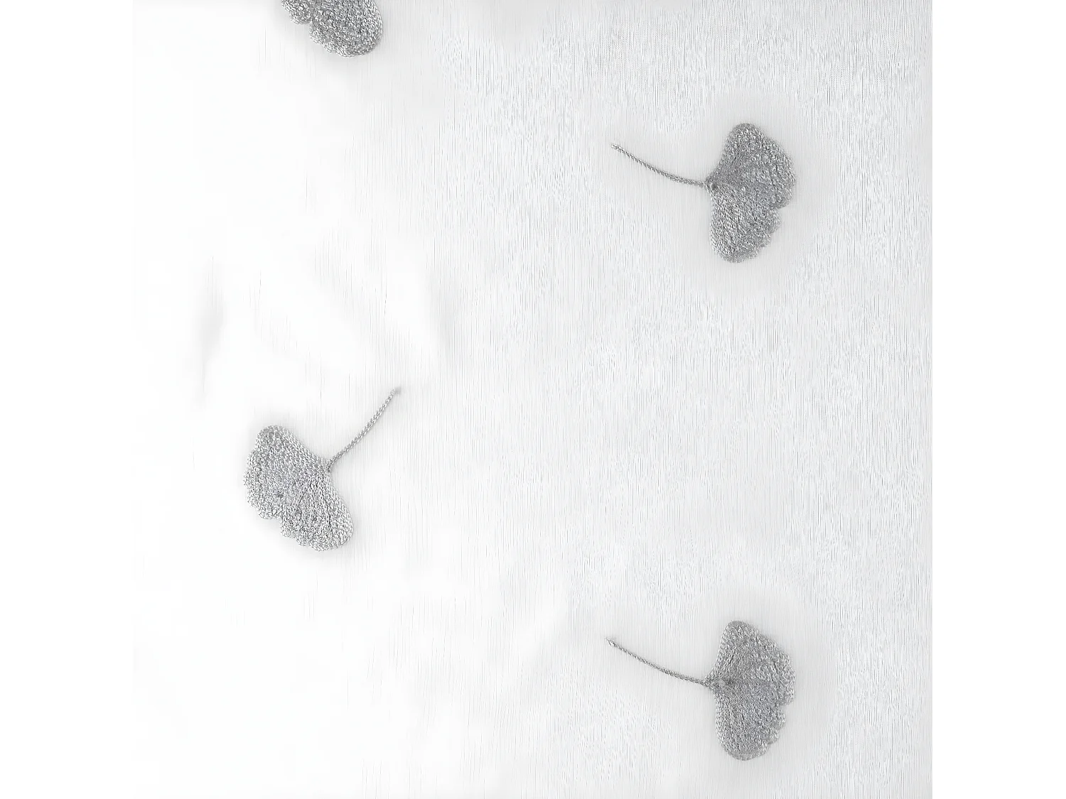 Rideau Voilage à Œillets "Ariella" 140x280cm Blanc & Gris