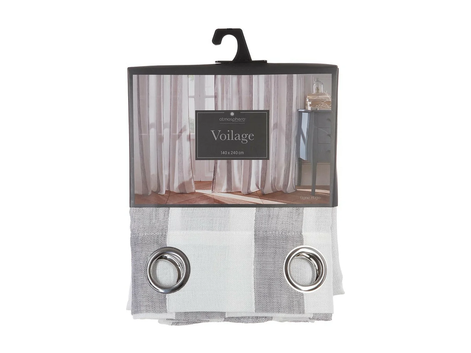 Rideau Voilage "Hugo" 140x240cm Gris