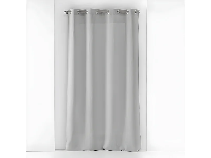 Rideau Voilage à Œillets "Soane" 140x180cm Gris