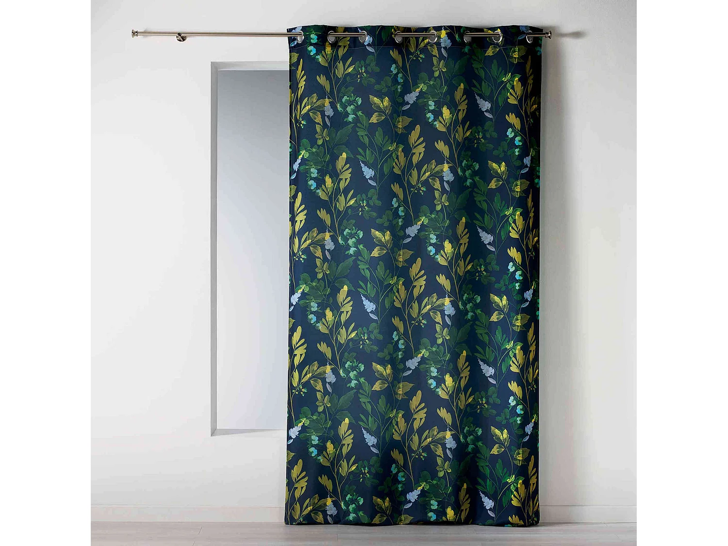 Rideau à Oeillets "Ficusia" 140x260cm Noir & Vert