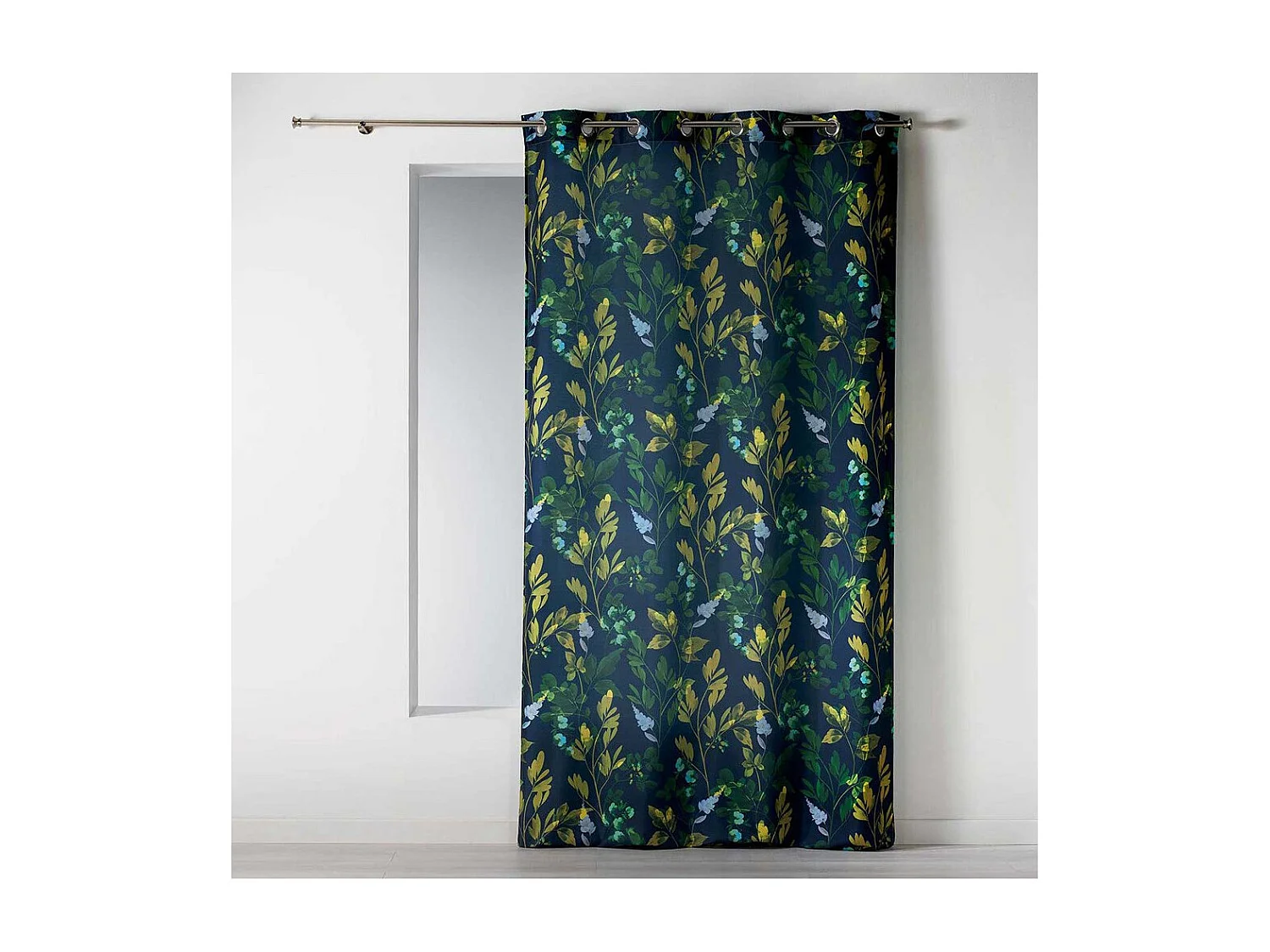 Rideau à Oeillets "Ficusia" 140x260cm Noir & Vert