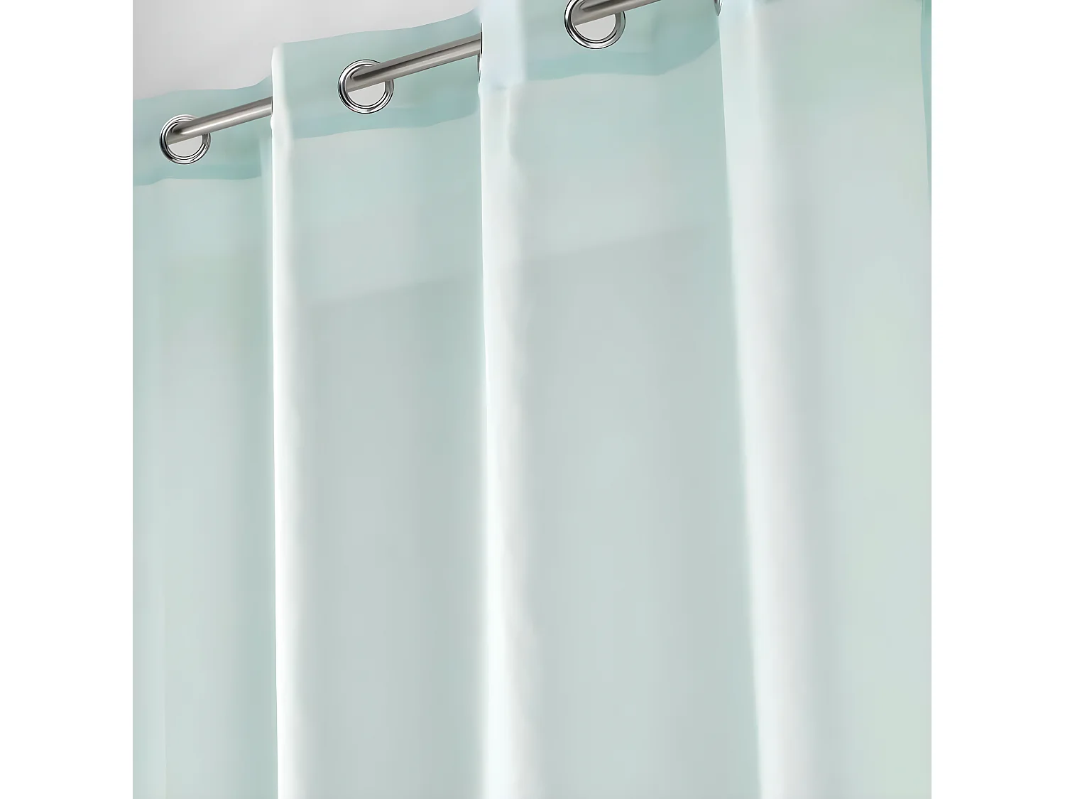 Rideau Voilage à Œillets "Sandra" 140x280cm Menthe