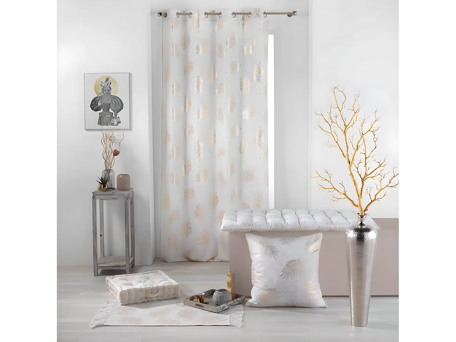 Rideau Voilage "Sunny Gold" 140x240cm Or