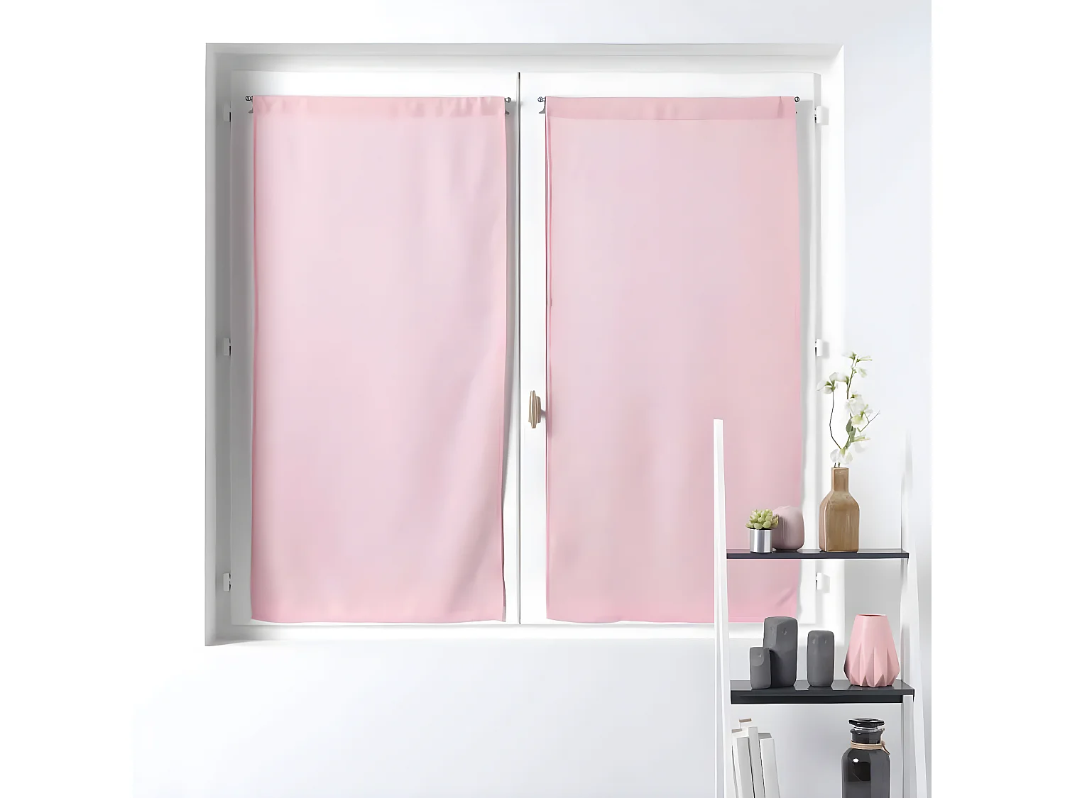 Paire de Voilages "Soane" 60x120cm Rose