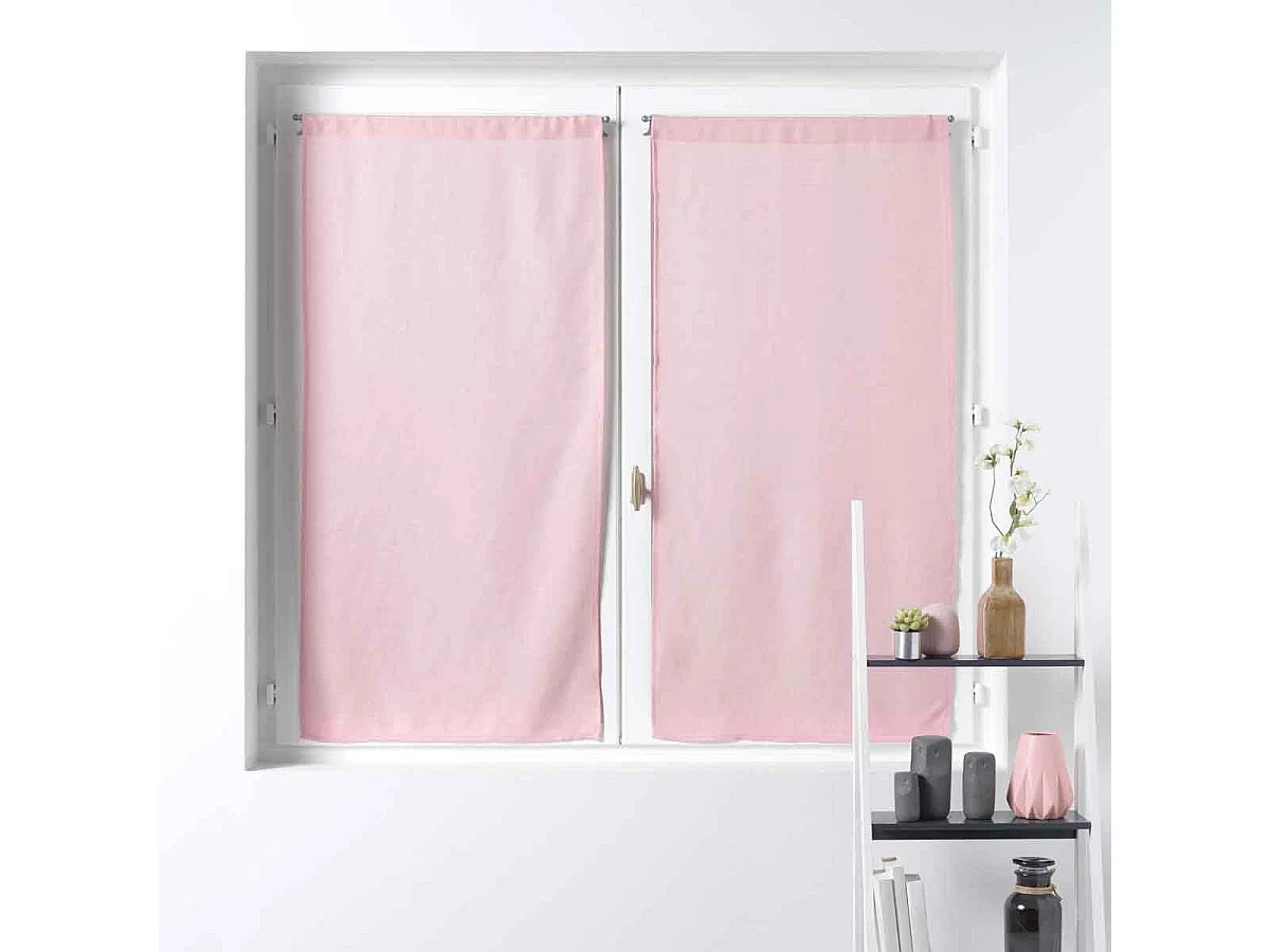 Paire de Voilages "Soane" 60x120cm Rose