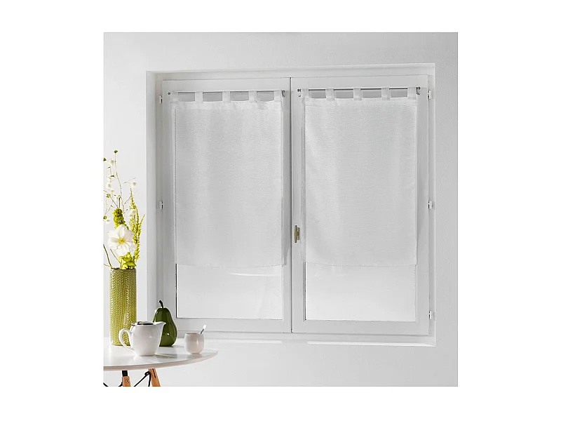 Paire de Voilages "Dandy" 60x160cm Blanc