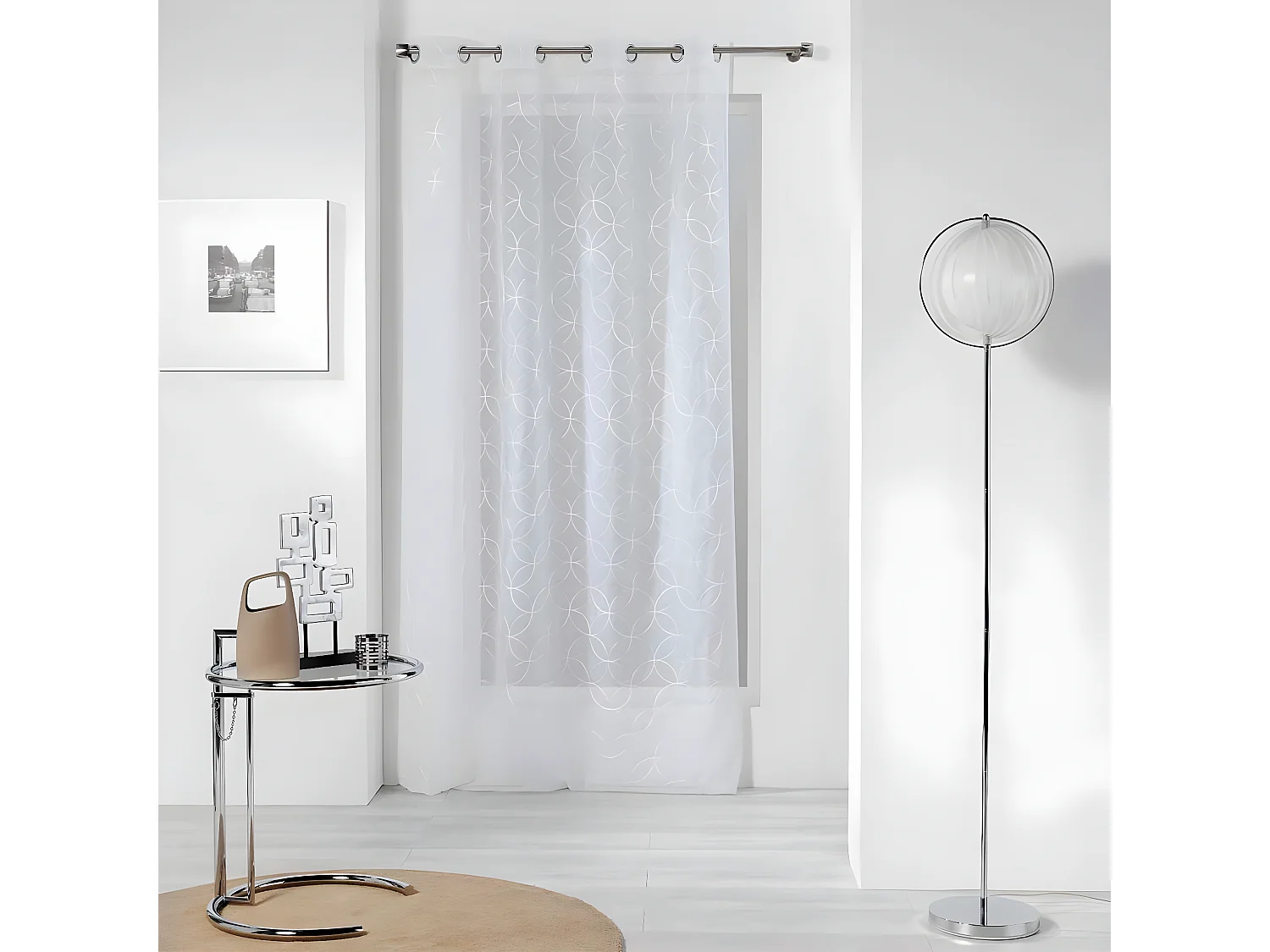 Rideau Voilage à Œillets "Olympia" 140x240cm Blanc