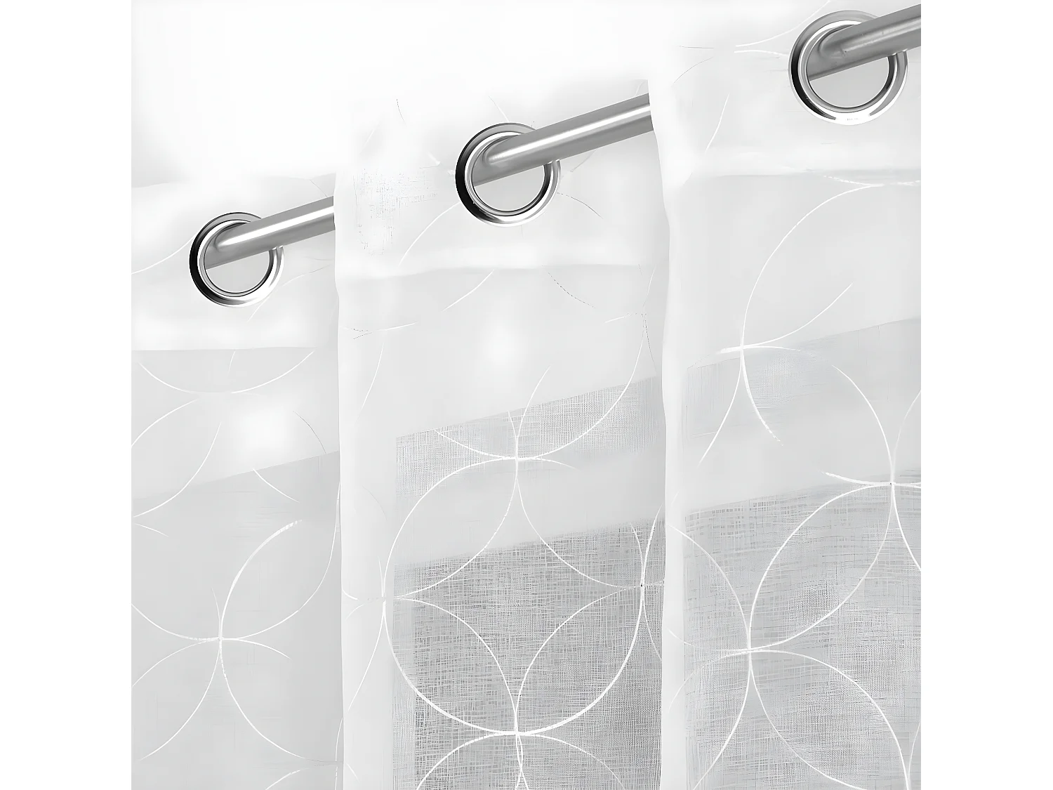 Rideau Voilage à Œillets "Olympia" 140x240cm Blanc