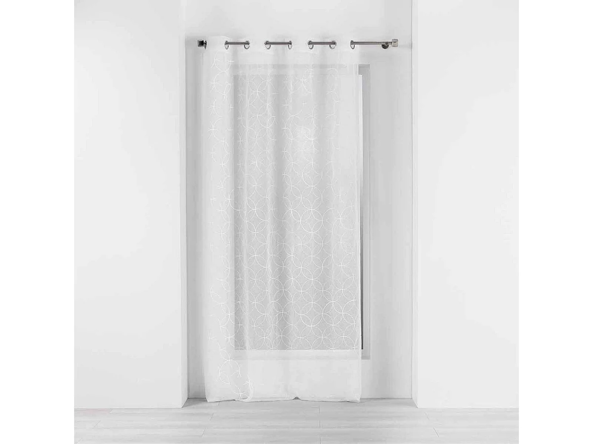 Rideau Voilage à Œillets "Olympia" 140x240cm Blanc