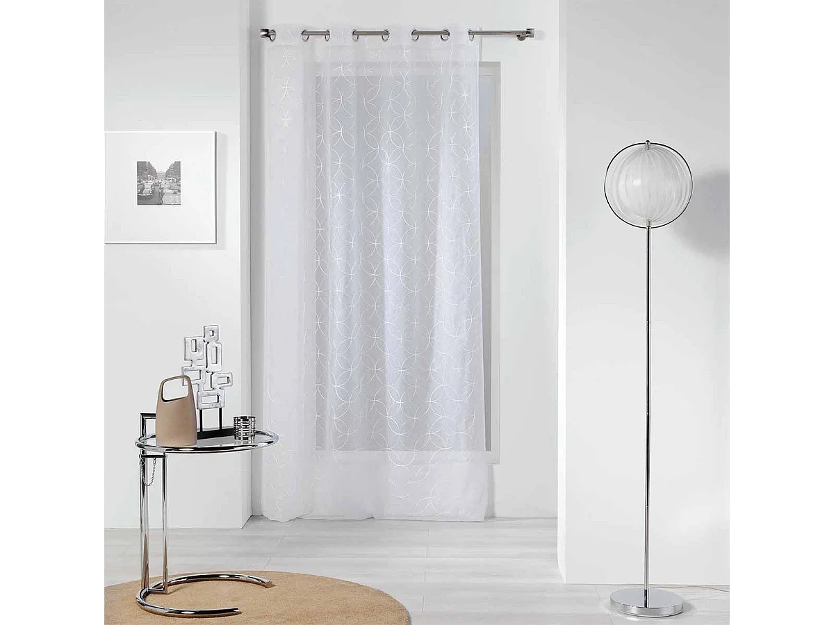 Rideau Voilage à Œillets "Olympia" 140x240cm Blanc