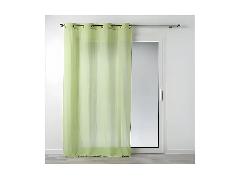 Rideau Voilage à Œillets "Mitsy" 140x240cm Vert