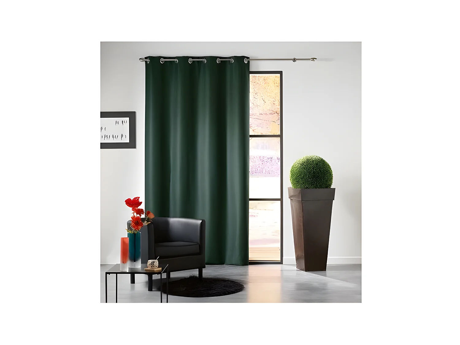 Rideau Occultant "Mezzo" 140x240cm Vert