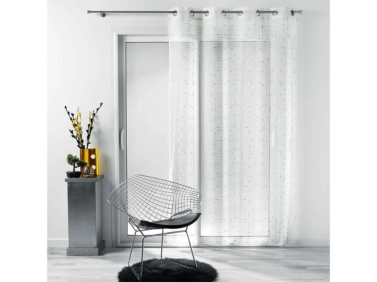 Rideau Voilage à Œillets "Dixiea" 140x240cm Or