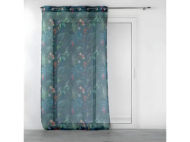 Rideau Voilage à Œillets "Féerie" 140x240cm Émeraude