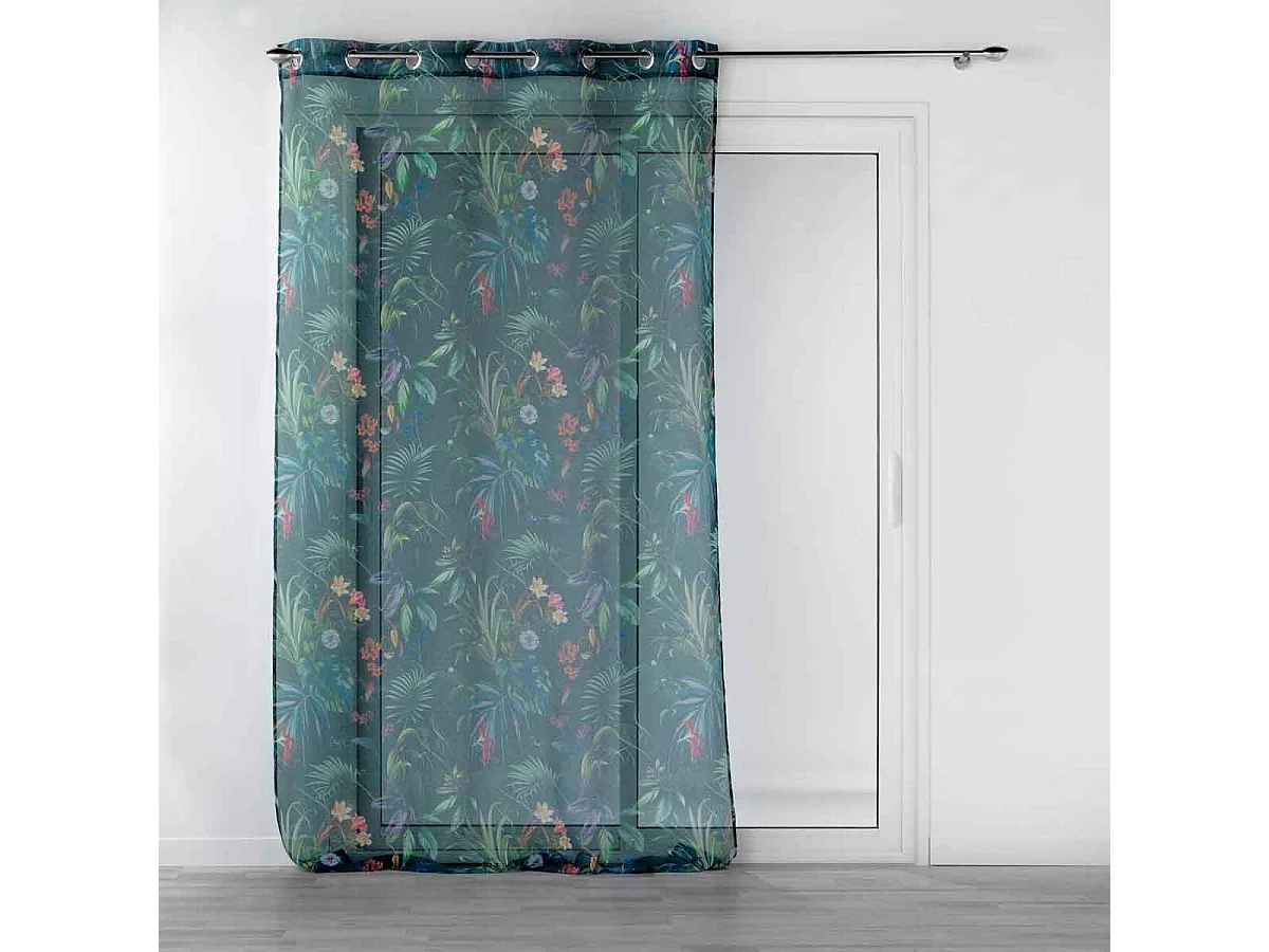 Rideau Voilage à Œillets "Féerie" 140x240cm Émeraude