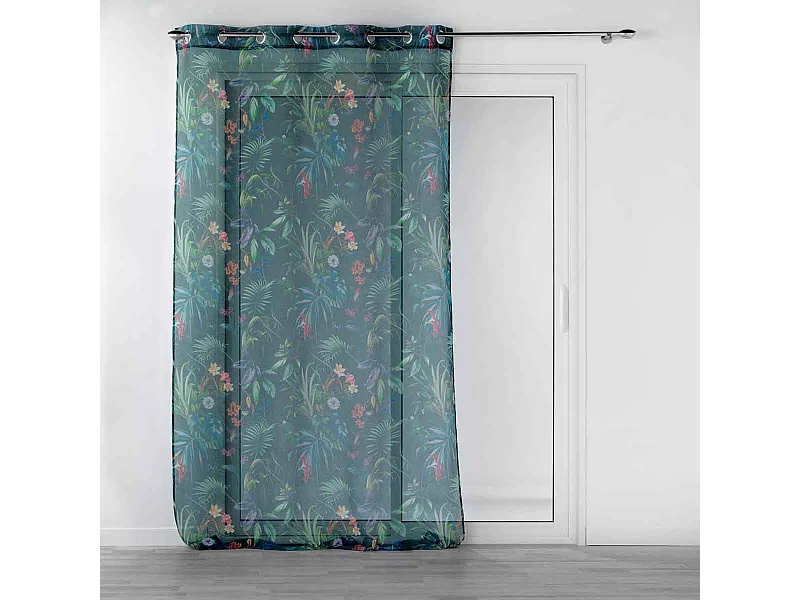 Rideau Voilage à Œillets "Féerie" 140x240cm Émeraude