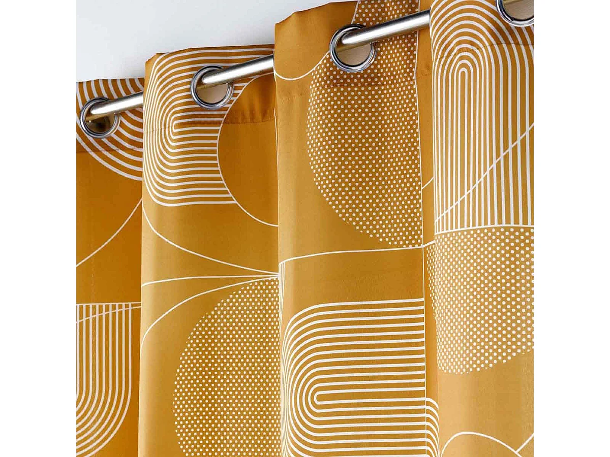 Rideau à Œillets "Esquisse" 140x260cm Camel