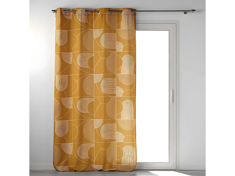 Rideau à Œillets "Esquisse" 140x260cm Camel