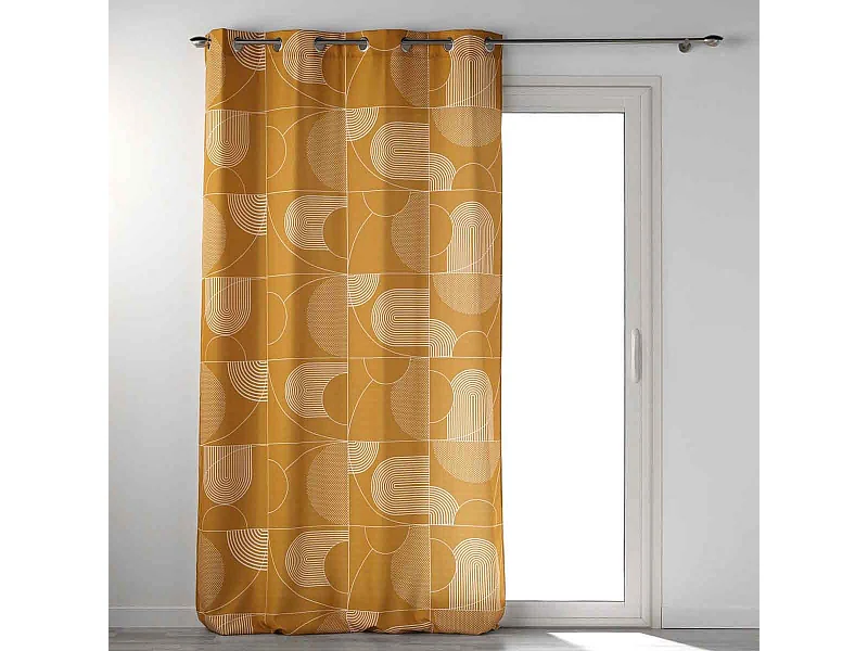 Rideau à Œillets "Esquisse" 140x260cm Camel