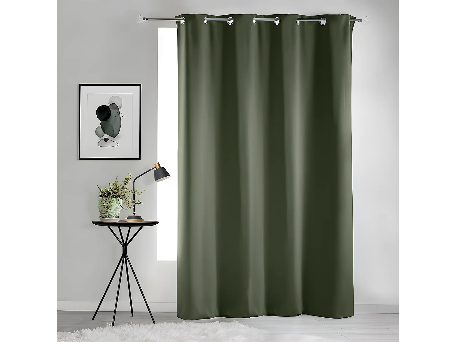 Rideau Occultant "Occult" 135x280cm Kaki