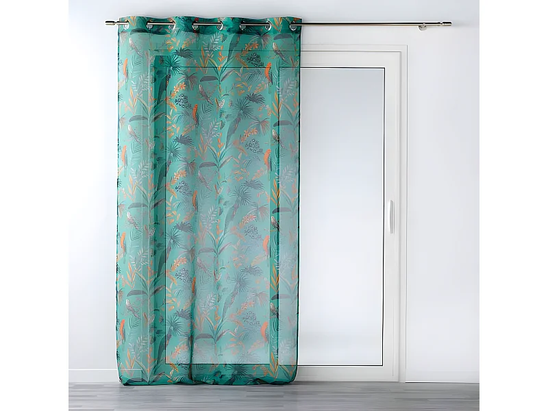 Rideau Voilage à Œillets "Panis" 140x240cm Bleu