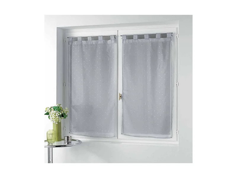 Paire de Voilages "Orion" 60x90cm Gris