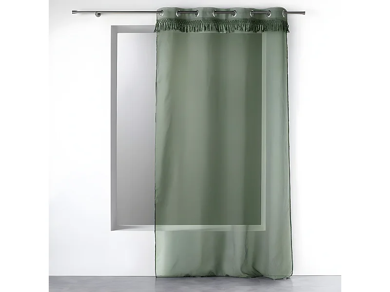 Rideau Voilage à Œillets "Zagora" 140x240cm Kaki