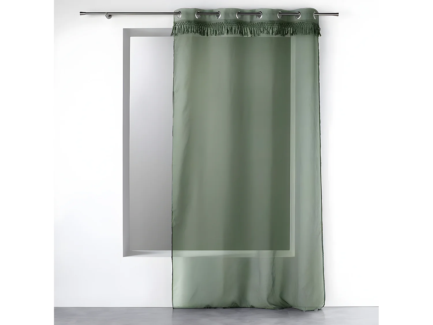 Rideau Voilage à Œillets "Zagora" 140x240cm Kaki