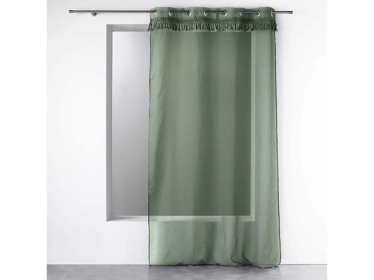 Rideau Voilage à Œillets "Zagora" 140x240cm Kaki