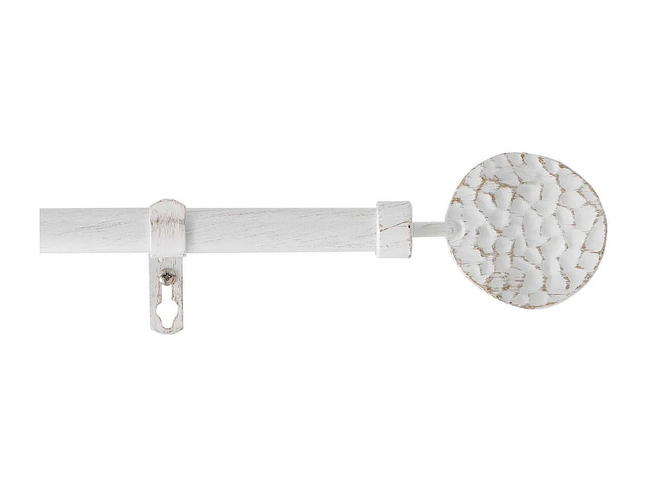 Kit Tringle Déco Extensible "Bullette" 120-210cm Blanc