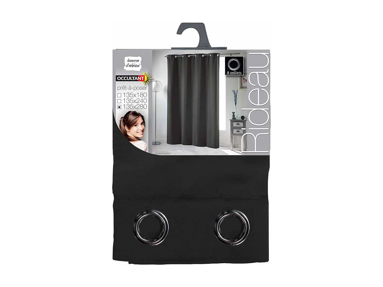 Rideau Occultant "Occult" 135x280cm Noir