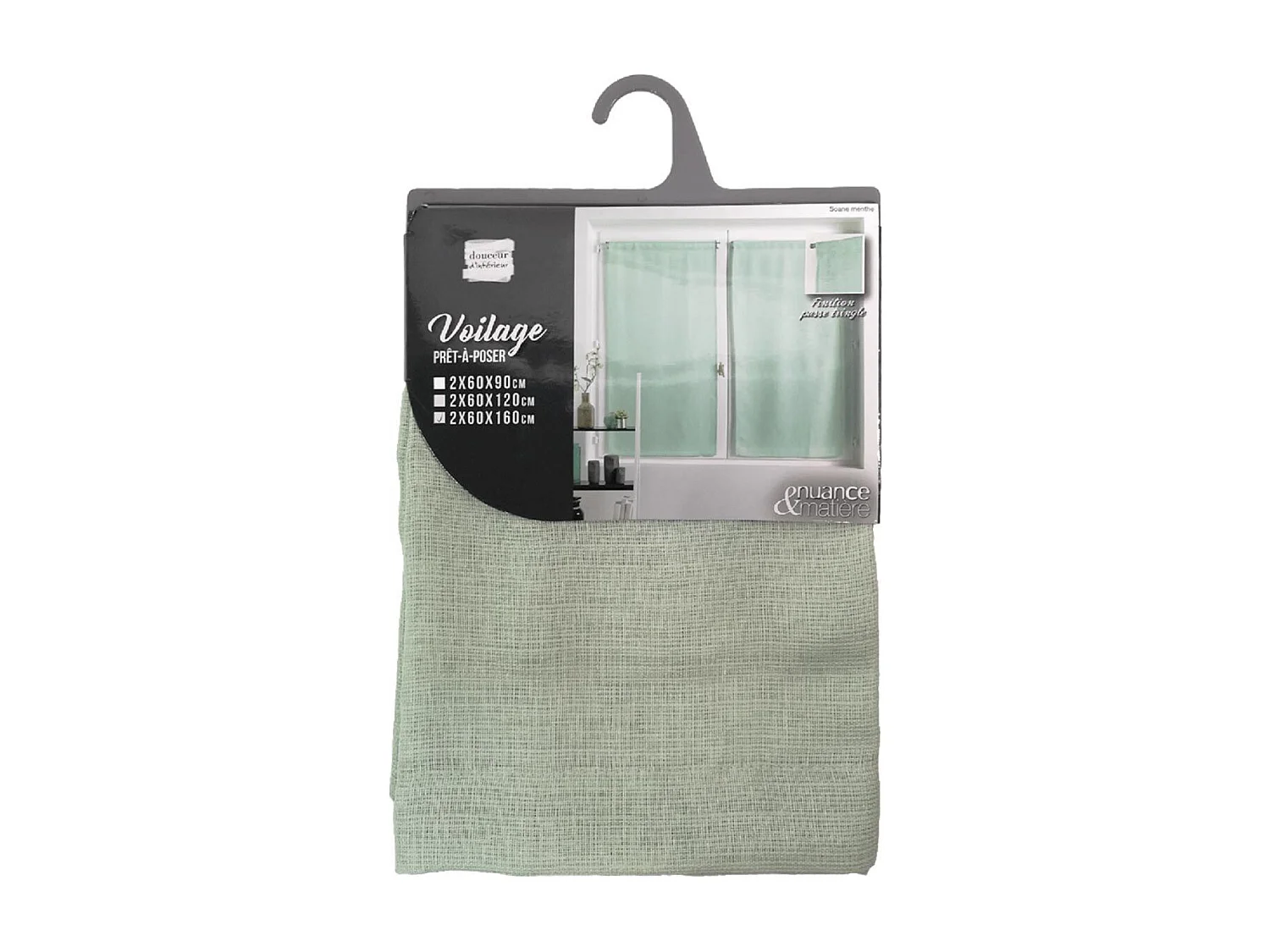 Paire de Voilages "Soane" 60x160cm Menthe
