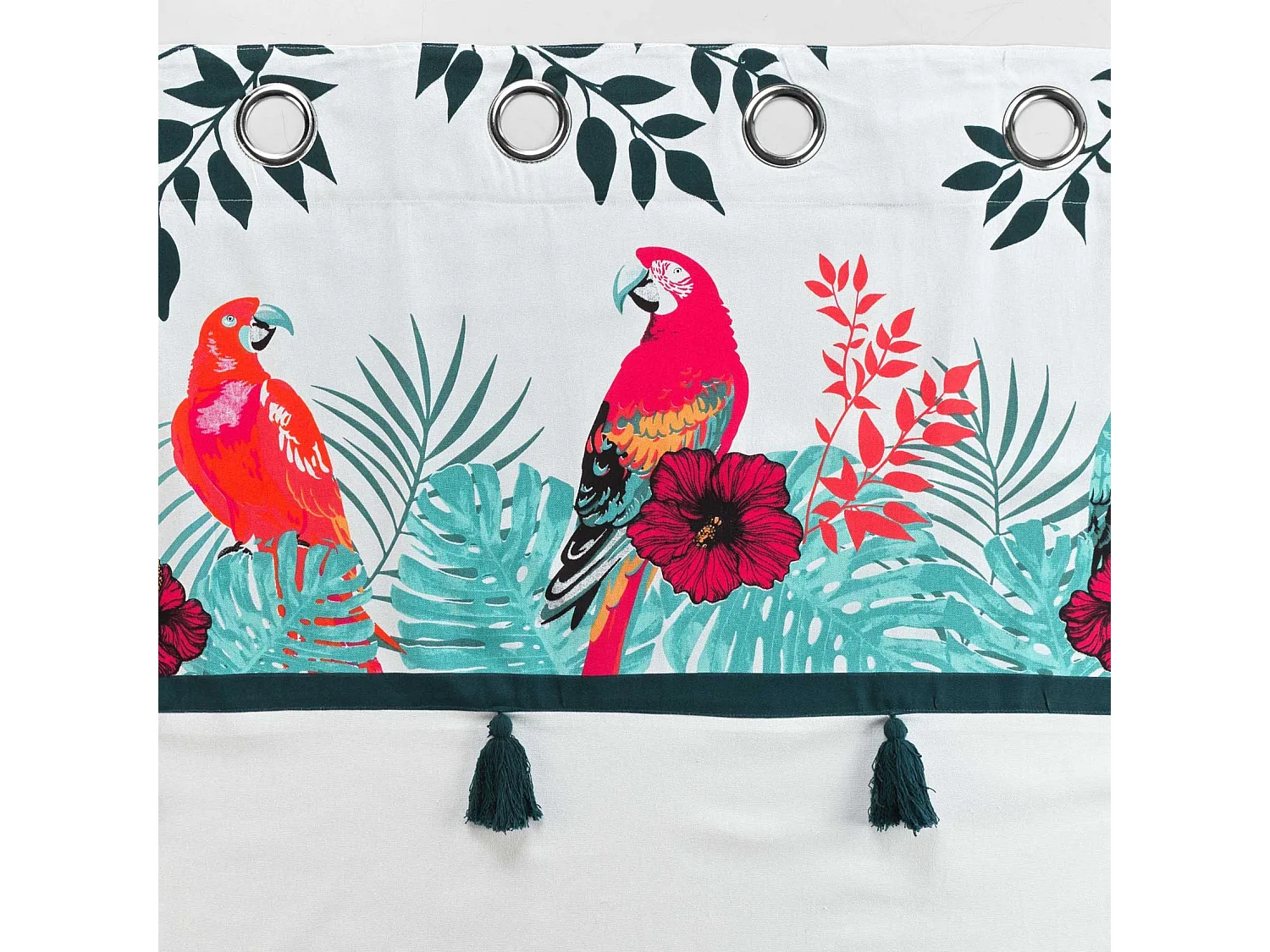 Rideau à Œillets Imprimé "Caracas" 140x240cm Blanc