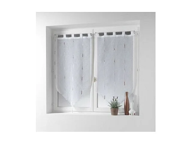 Paire de Voilages "Chenilla" 90x90cm Naturel