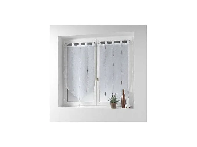 Paire de Voilages "Chenilla" 90x90cm Naturel