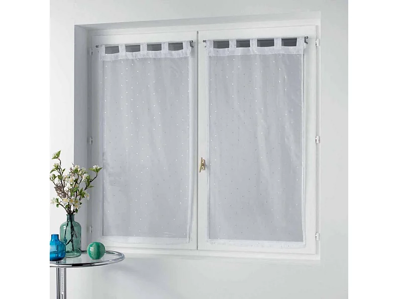 Paire de Voilages "Orion" 60x160cm Blanc