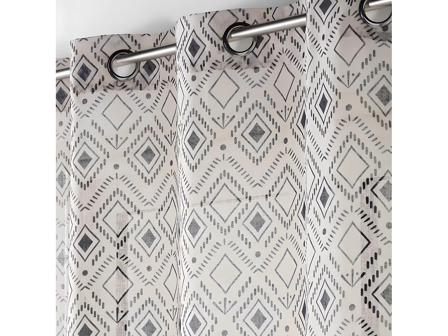 Rideau Voilage à Œillets "Nalika" 140x240cm Beige