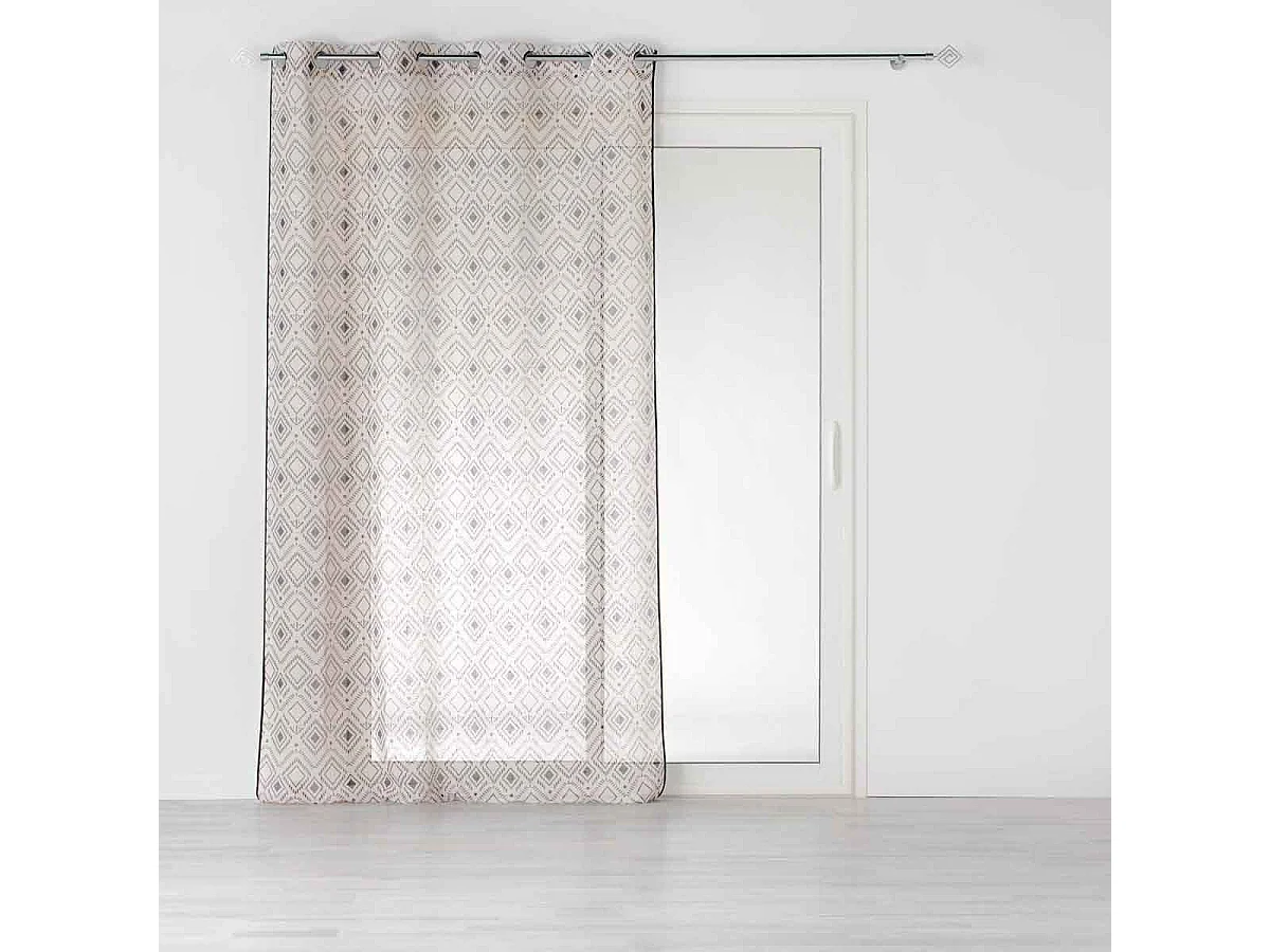 Rideau Voilage à Œillets "Nalika" 140x240cm Beige