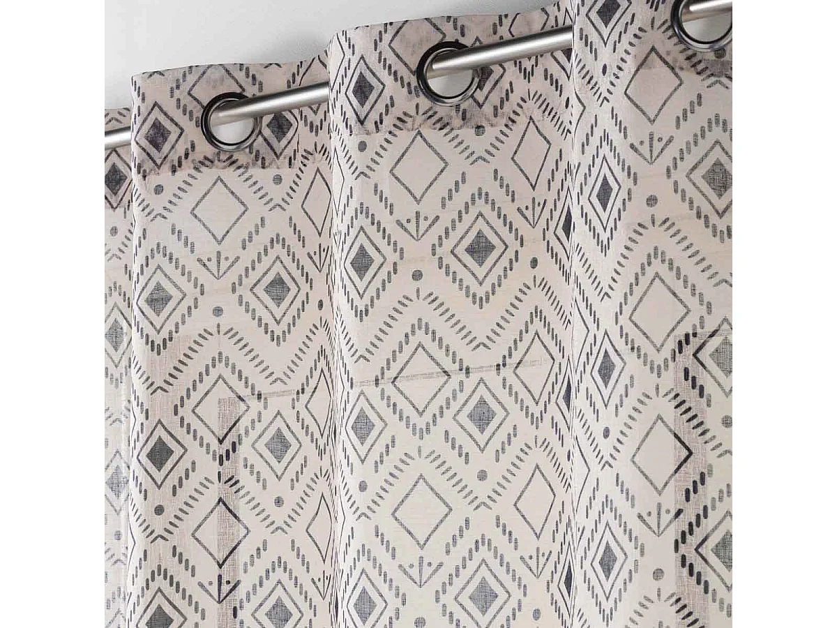 Rideau Voilage à Œillets "Nalika" 140x240cm Beige