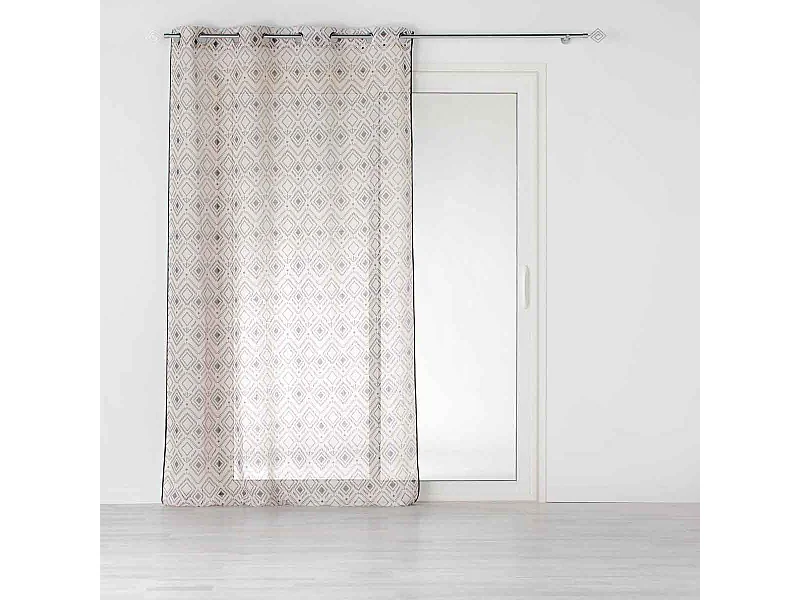 Rideau Voilage à Œillets "Nalika" 140x240cm Beige