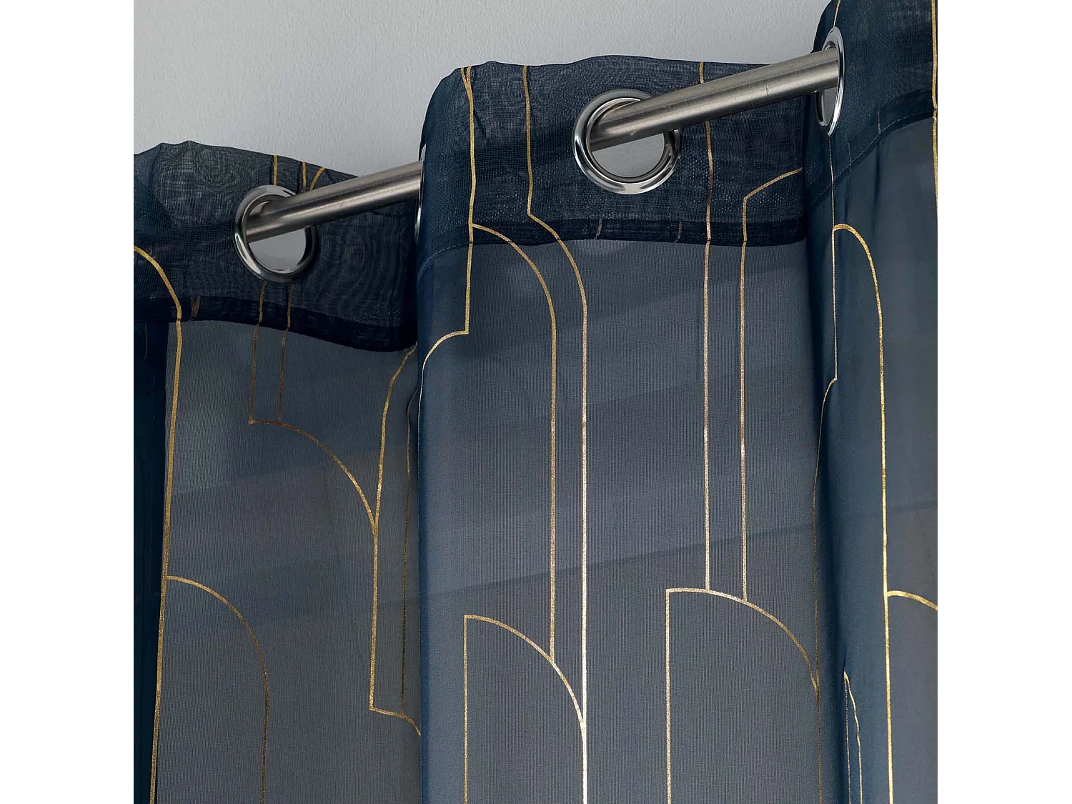 Rideau Voilage à Œillets "Domea" 140x240cm Bleu