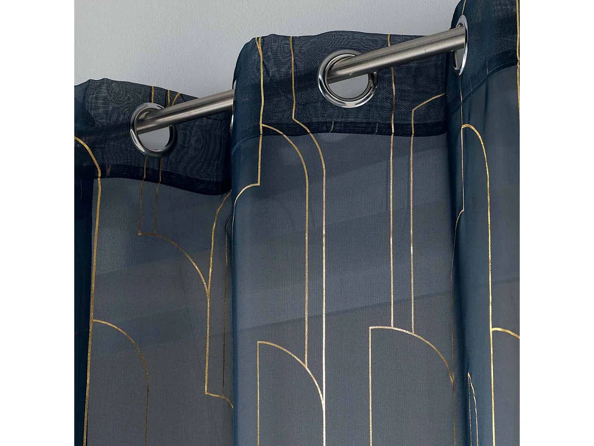 Rideau Voilage à Œillets "Domea" 140x240cm Bleu