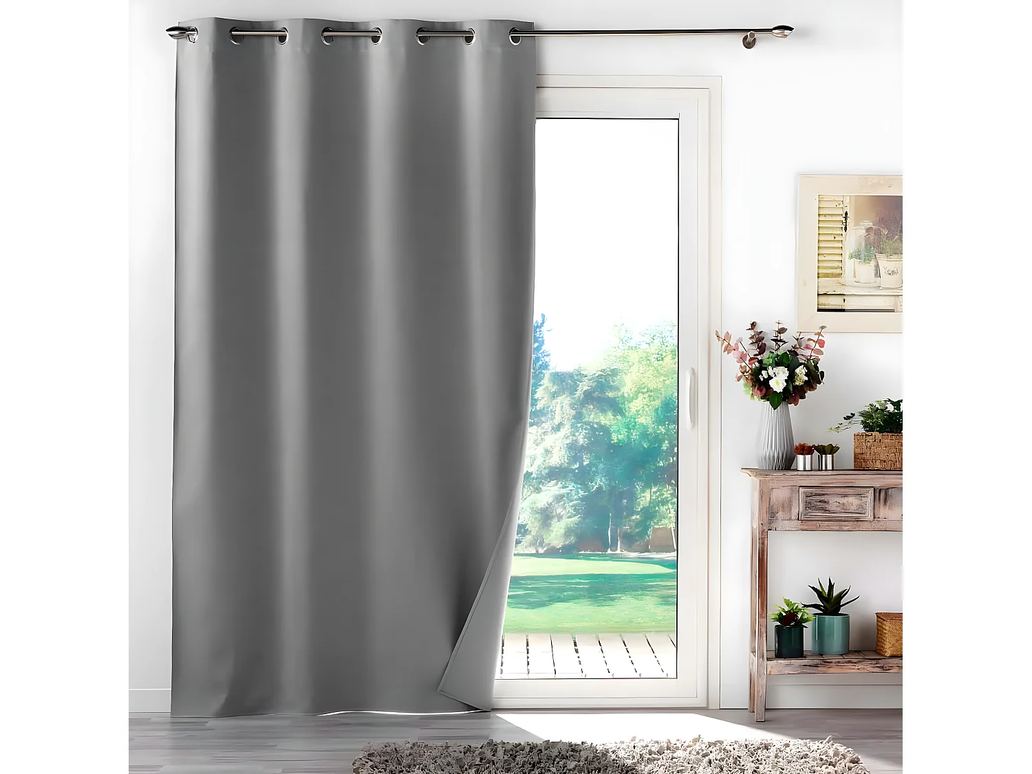Rideau Occultant "Occultiss" 135x260cm Gris