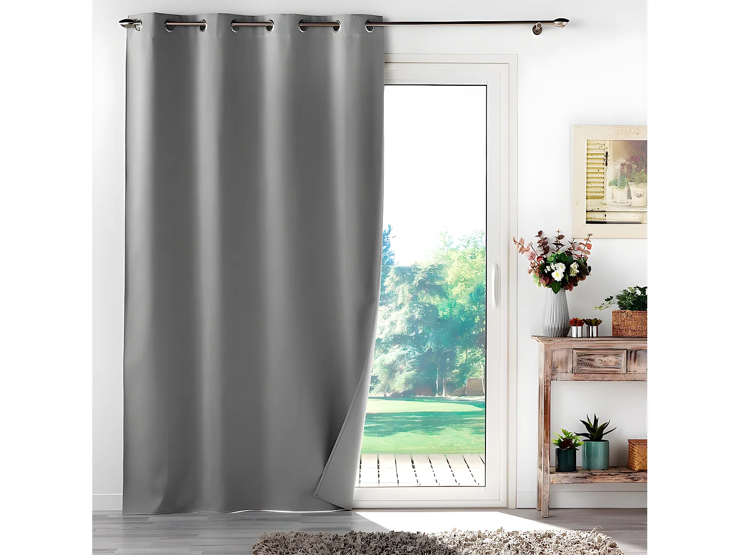 Rideau Occultant "Occultiss" 135x260cm Gris